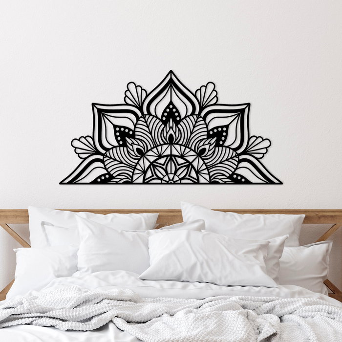 Wallity Mandala-S-1 Accesorio de Pared Decorativo de Metal Negro
